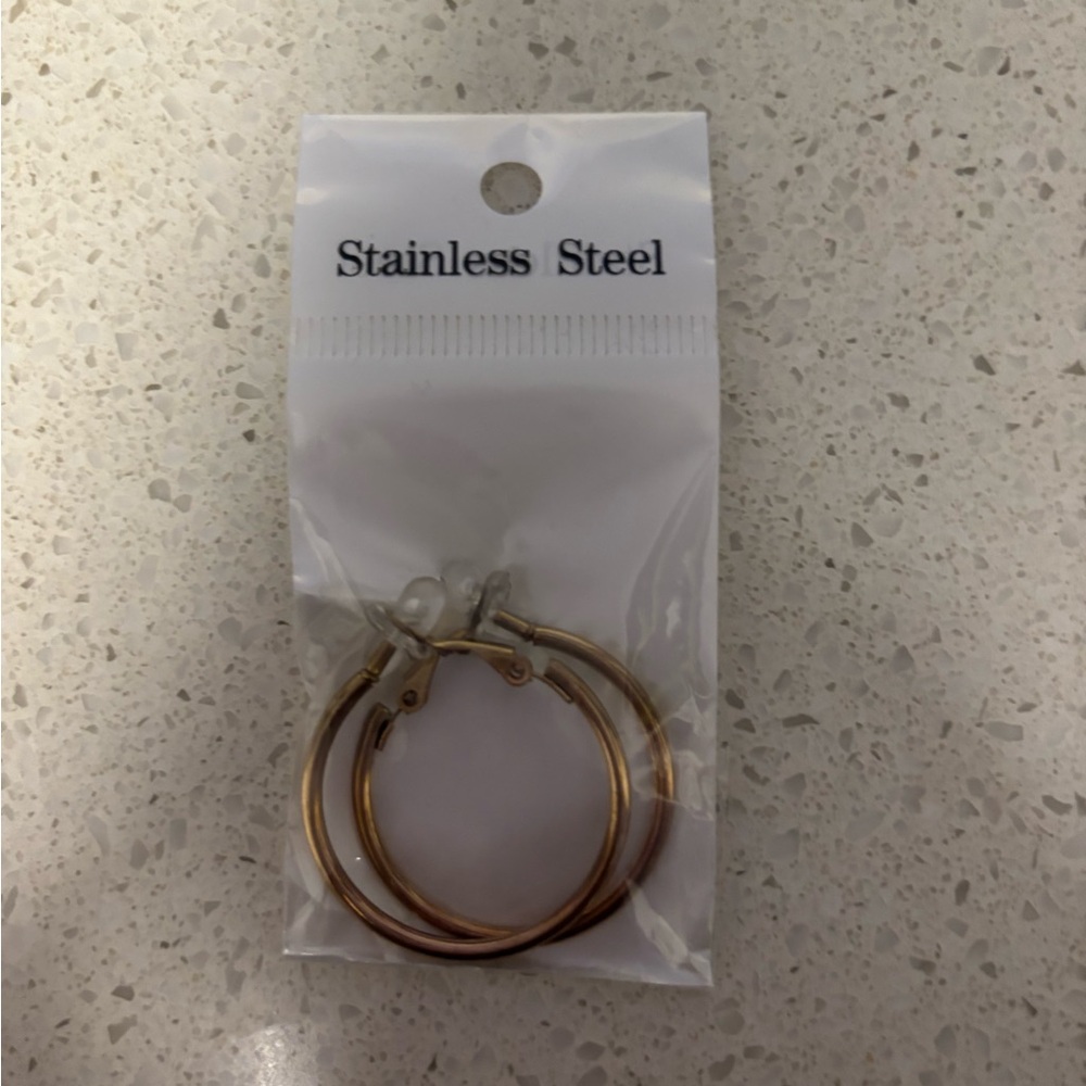 Clip-on hoop earrings